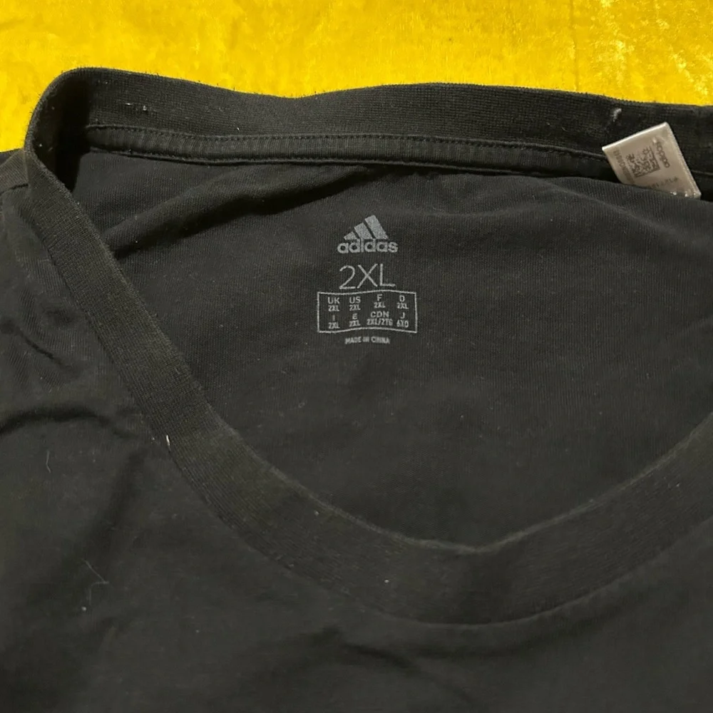 Adidas 2XL Splash Time Basketball Black Crew Neck T-Shirt